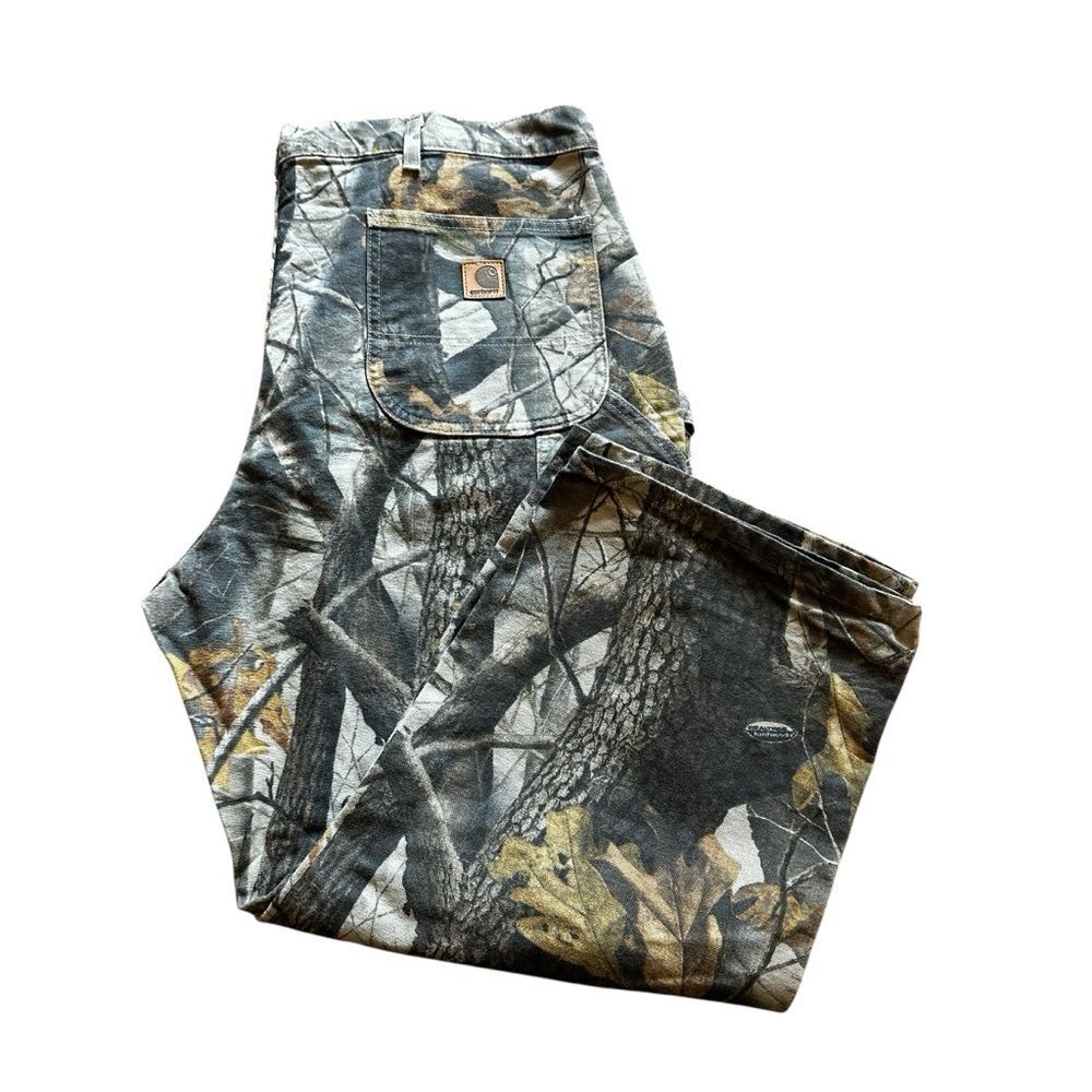 Vintage Carhartt Men’s Real Tree Camo Dungaree Carpenter Jeans Size 40X34
